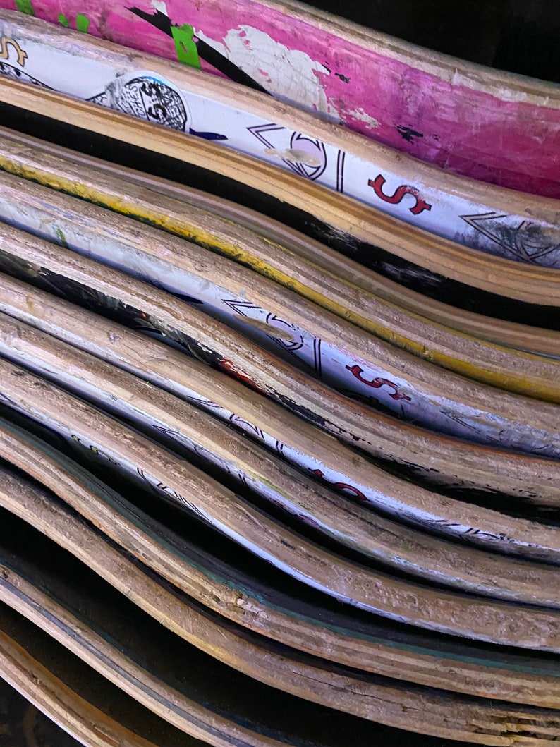 Broken Skateboard Deck Used Skate Board DIY Craft Goods Etsy