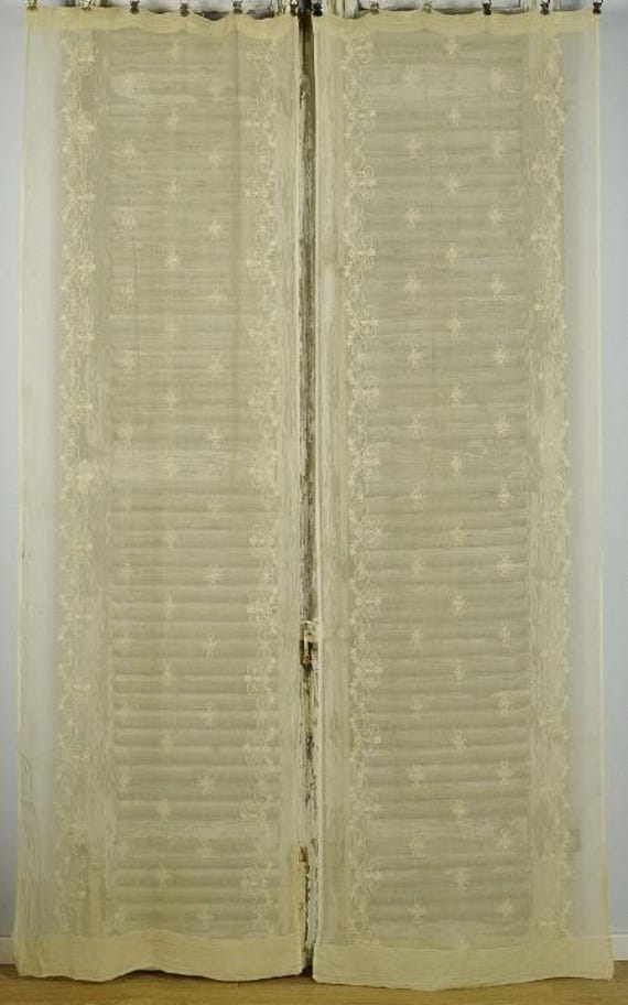 フランスアンティークカーテンペア