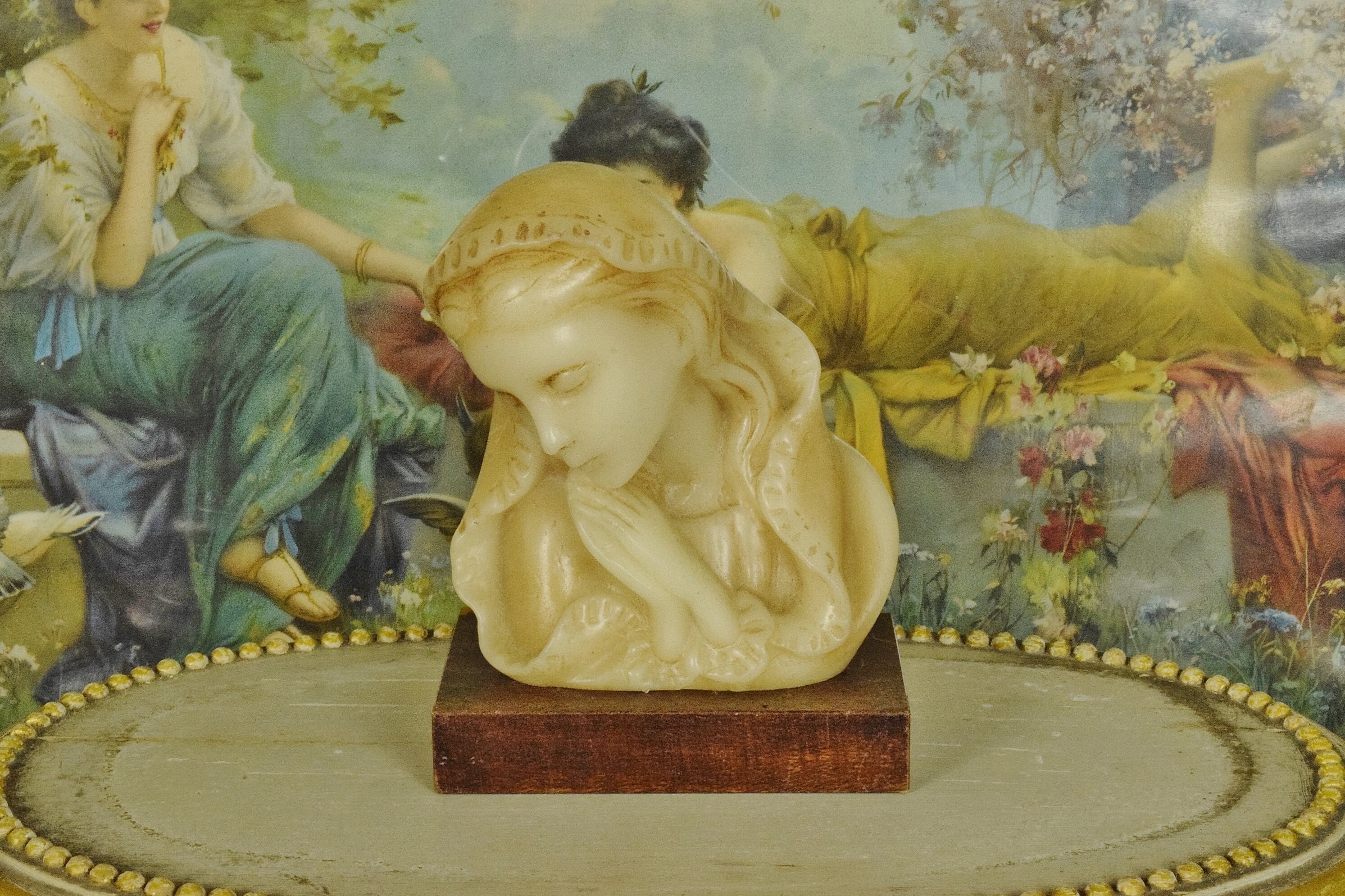 Buste en marbre de la Sainte Vierge Marie, XIXe