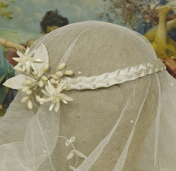 Sublime Antique French Unused Bridal Couronne,Tia… - image 3