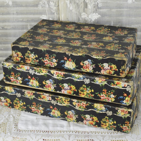 Set 3 Gorgeous Vintage Marshall & Snelgrove Gown / Garment Boxes, Mid 1900's