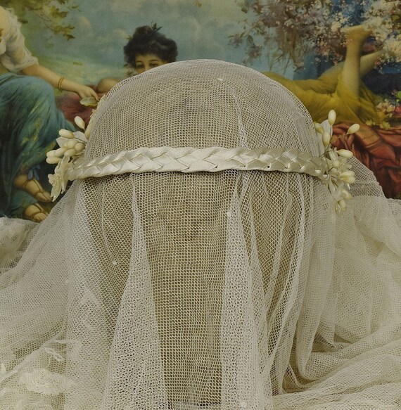 Sublime Antique French Unused Bridal Couronne,Tia… - image 4