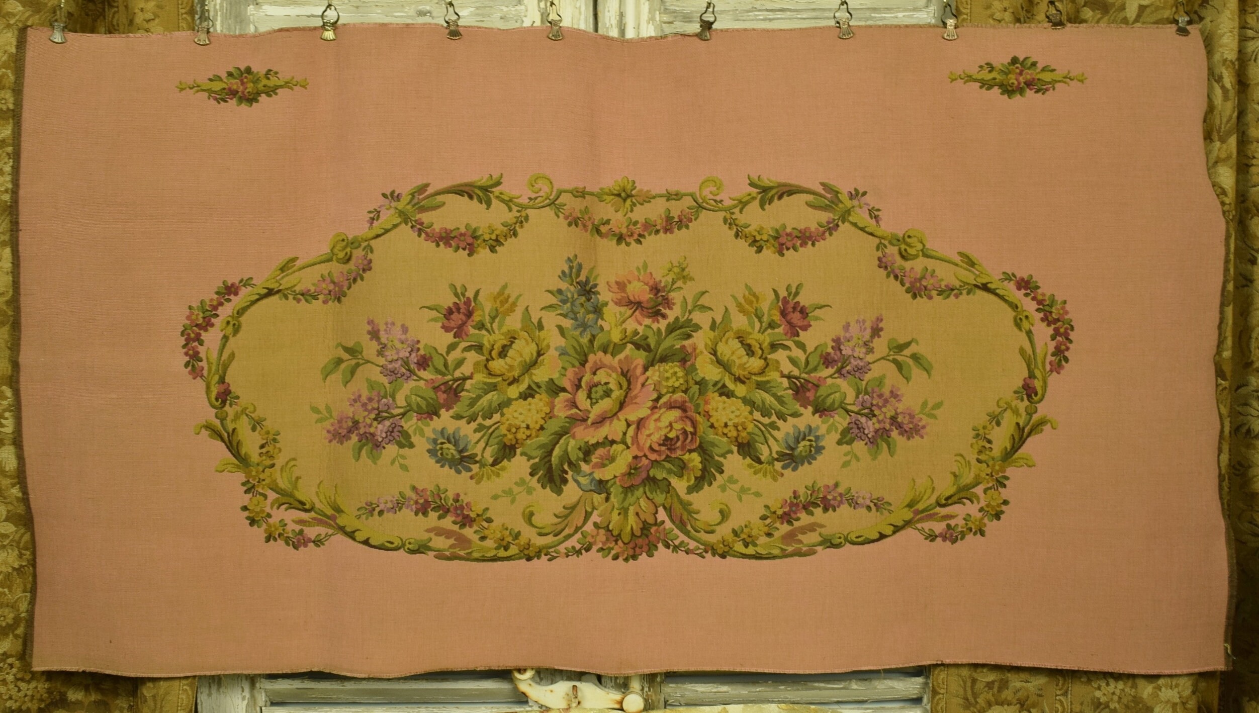 Divine Vintage Français Panneau de Tapisserie Florale, Siège, Projet Rembourrage