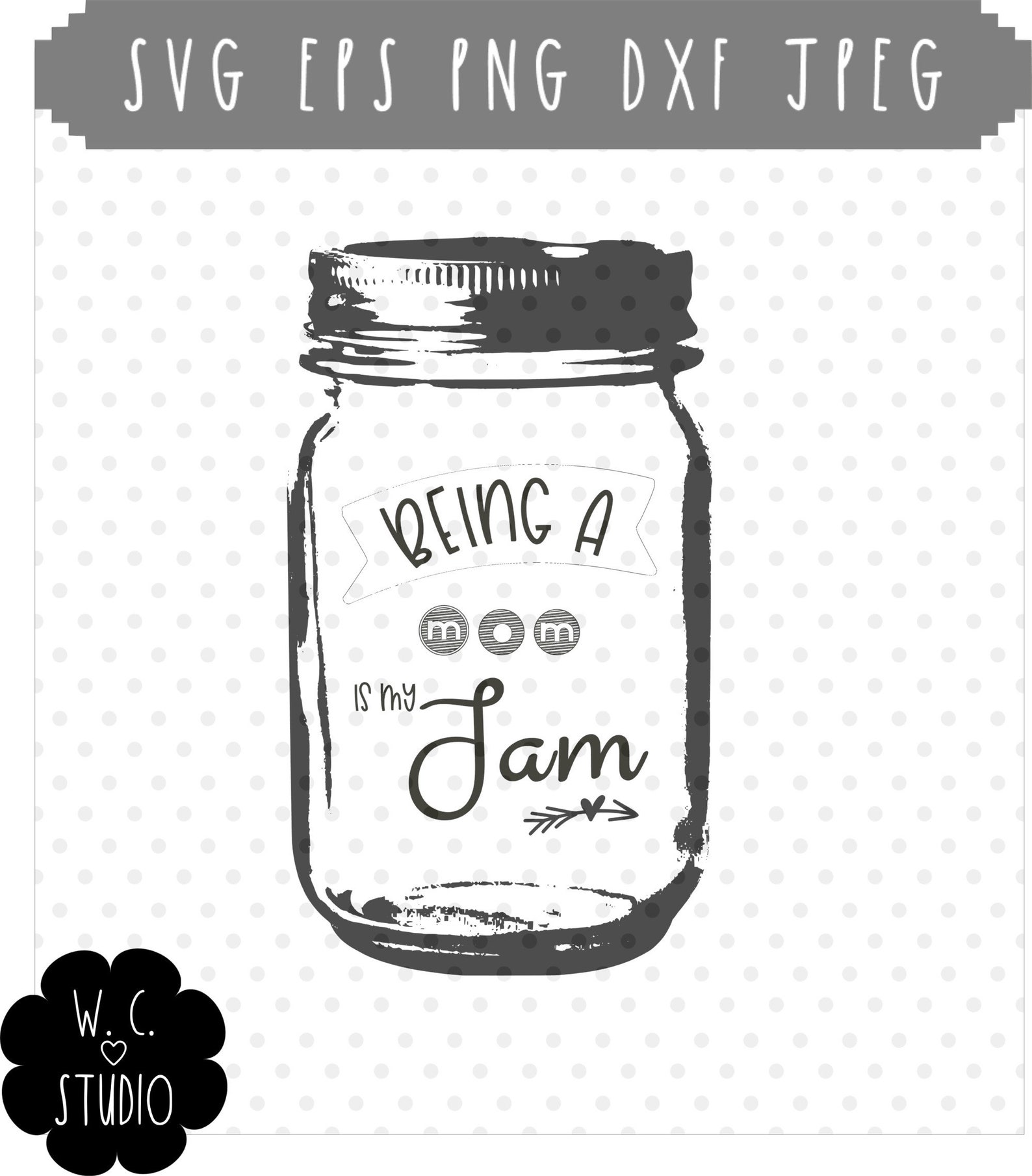 Being a Mom is My Jam Mother's Day SVG Mommy and Me Etsy
