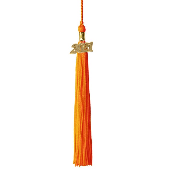 2024 Black/Orange/Gold Graduation Tassel - Every School Color Available  -Made in USA
