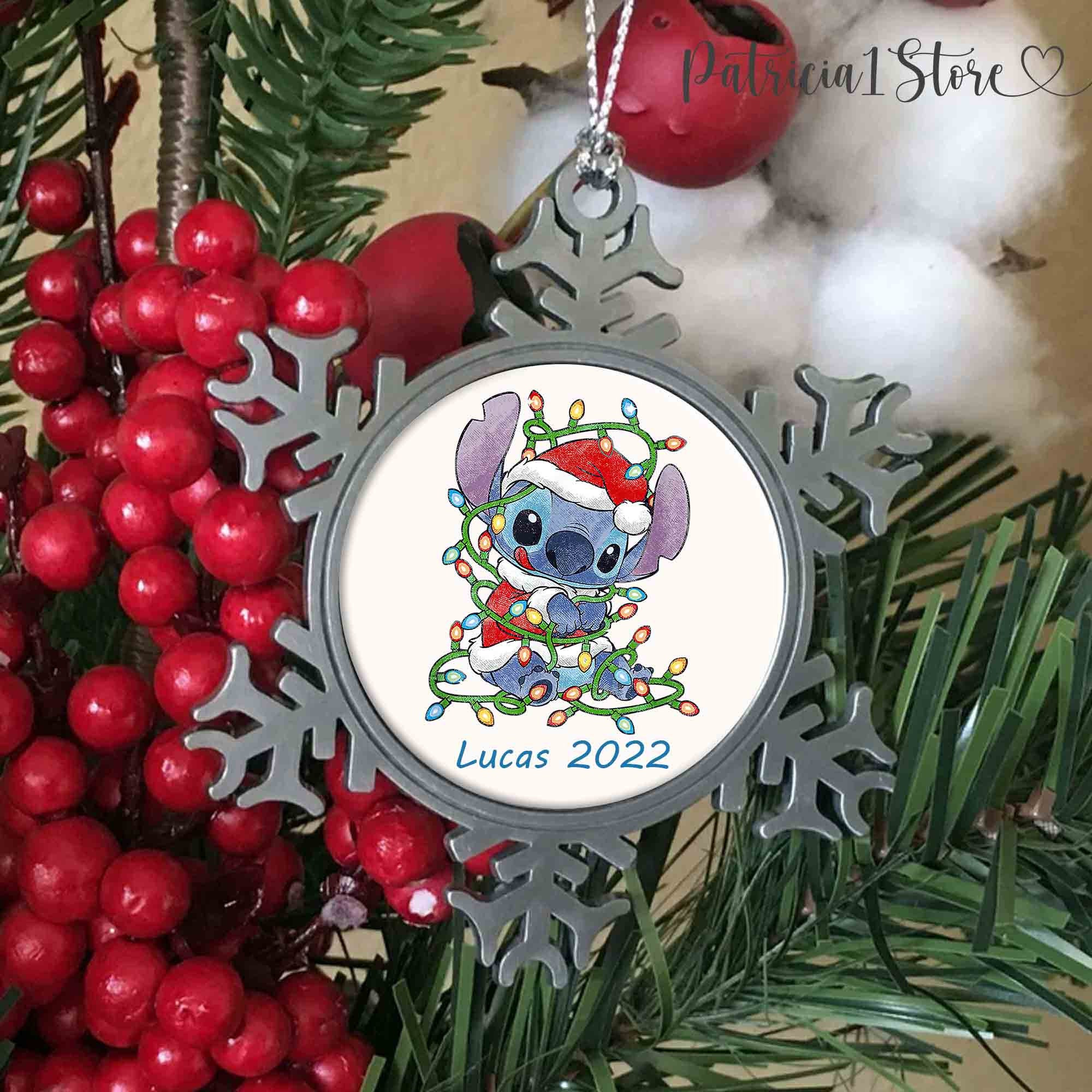 Discover Personalized Stitch Snowflake Ornament