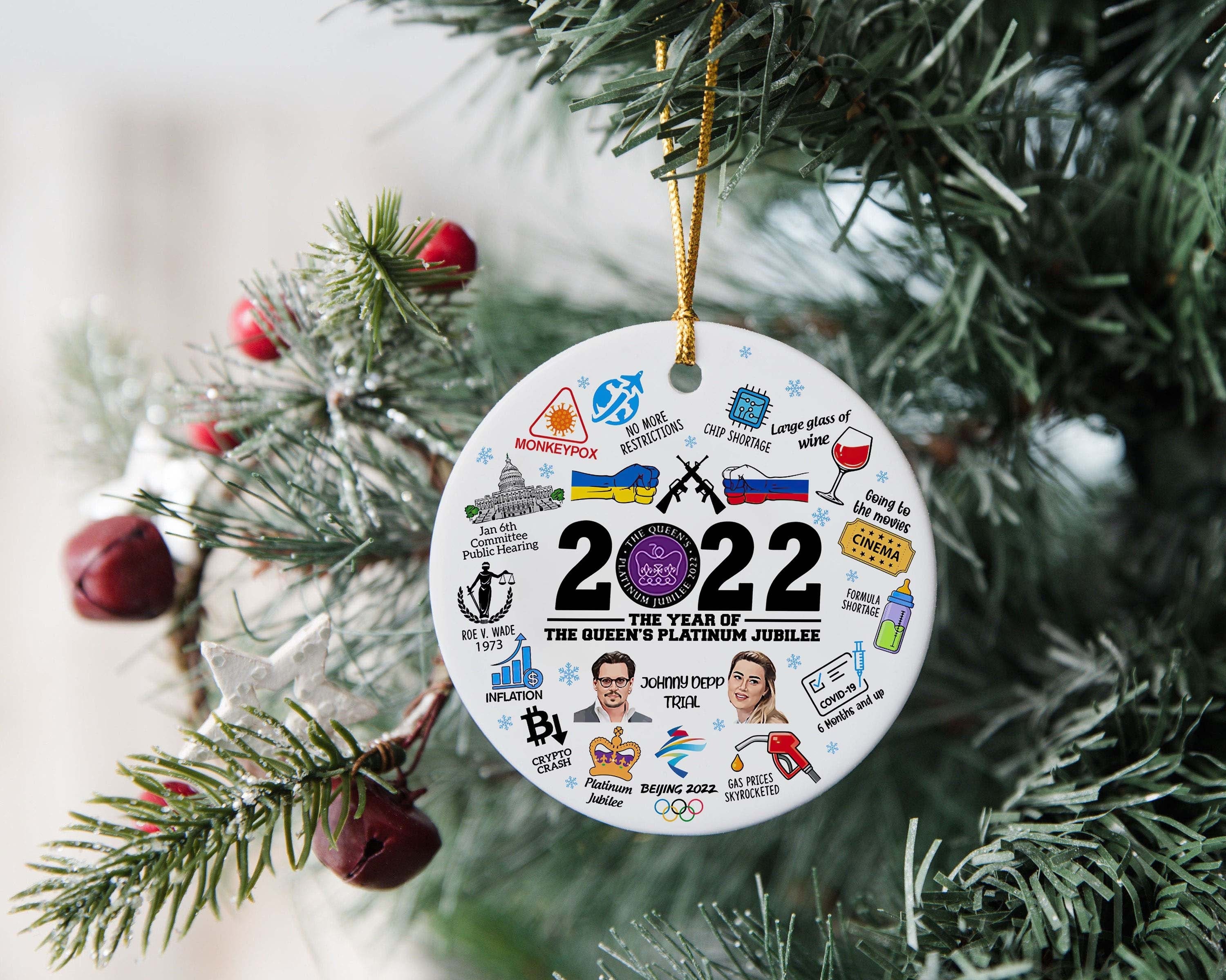 2022 Commemorative Christmas Ornament Year in Review 2022 Etsy