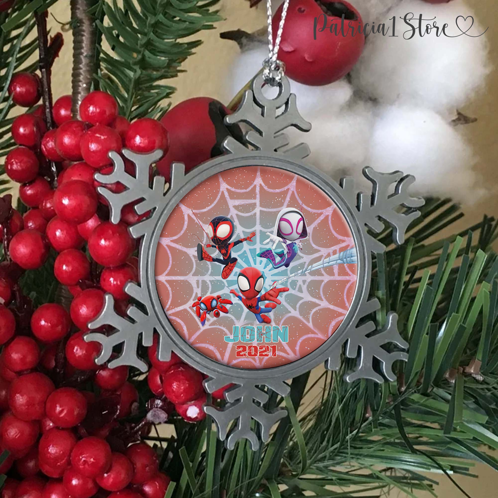 Custom Spiderman Ornament, Superhero Ornament, Custom Superhero Christmas sold by ChaZhan | SKU ...