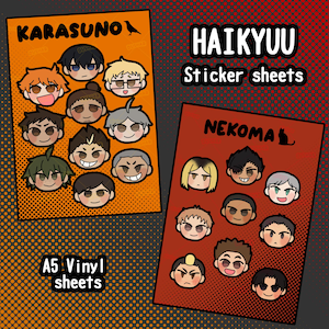 Haikyuu sticker sheets