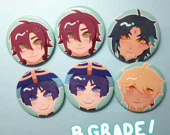 Genshin Anemo boys buttons (B GRADE)