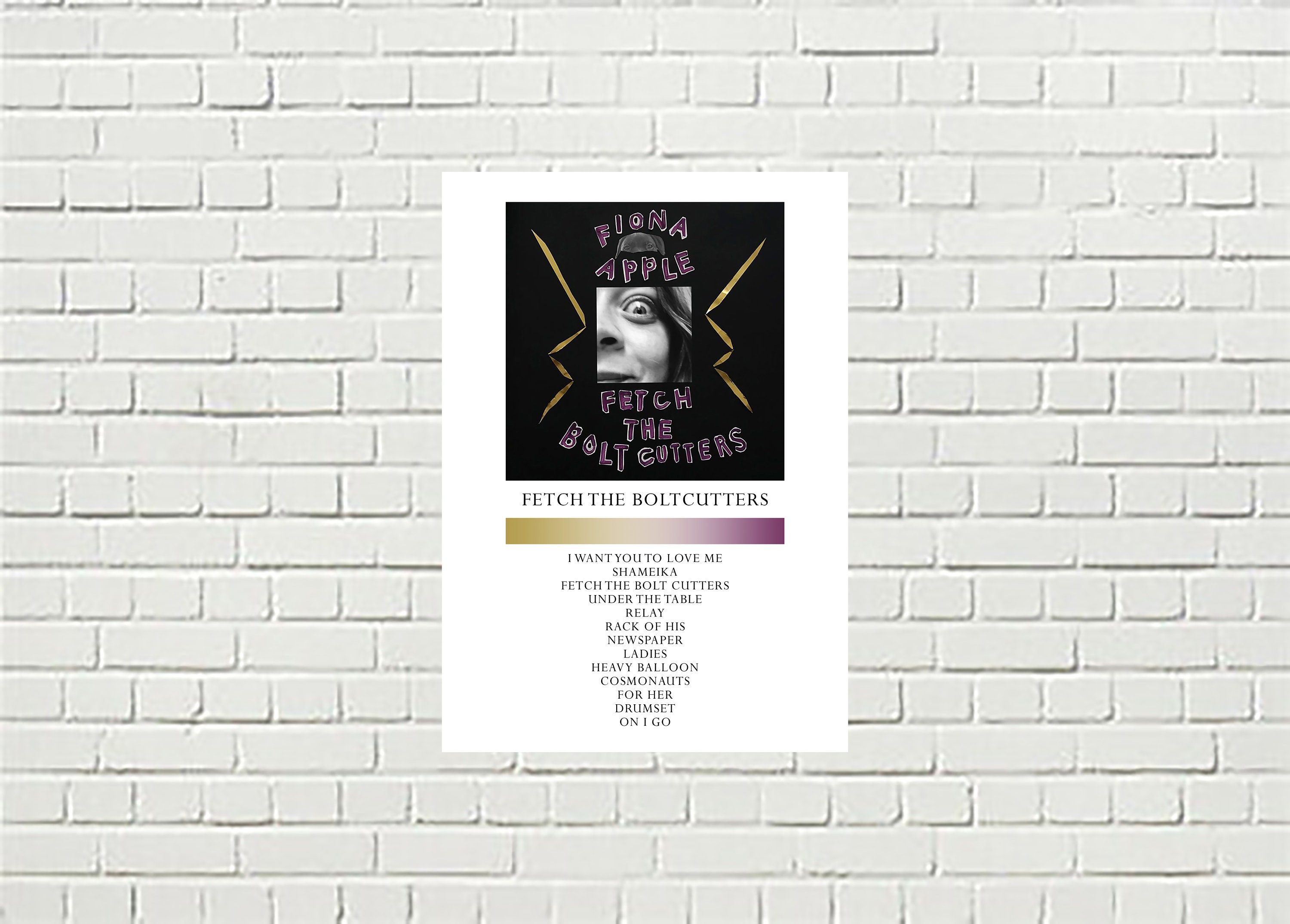 Fiona Apple Fetch the Bolt Cutters Album Print Digital Etsy