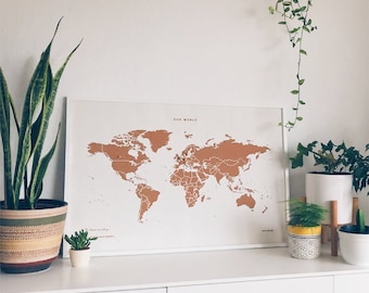 Carte du monde en liège - Woody Map Special Edition
