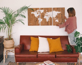 Wooden World Map - Woody Map Wooden Edition