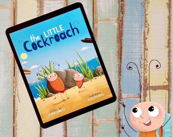 the little cockroach, kids ebook, digital childrens book, kids story book, bedtime story, insect bug book, from grandparents, animal stories