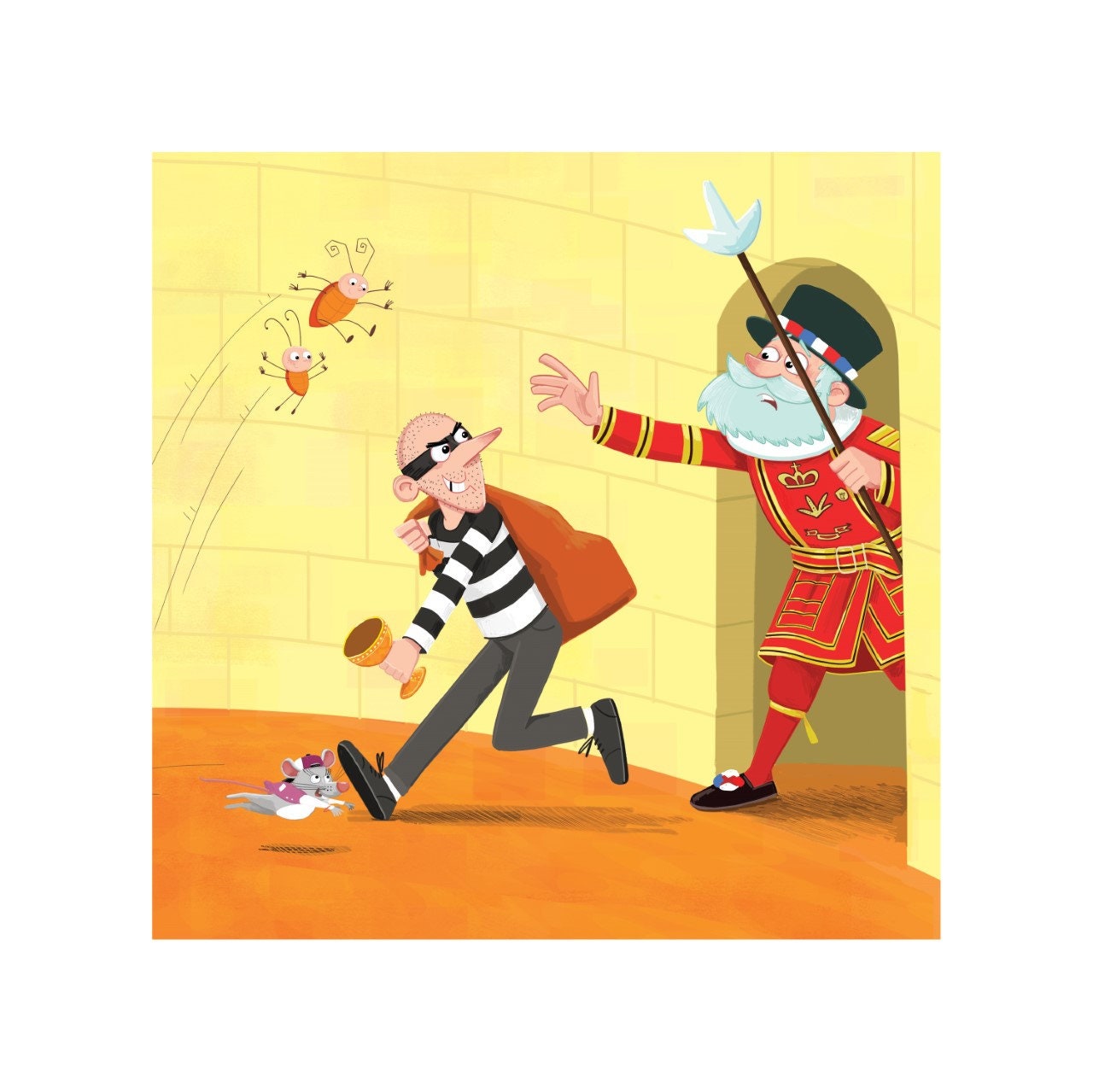 Little Cockroach Pfp The Little Cockroach, Beefeater Art Print, Framed London Childrens ...