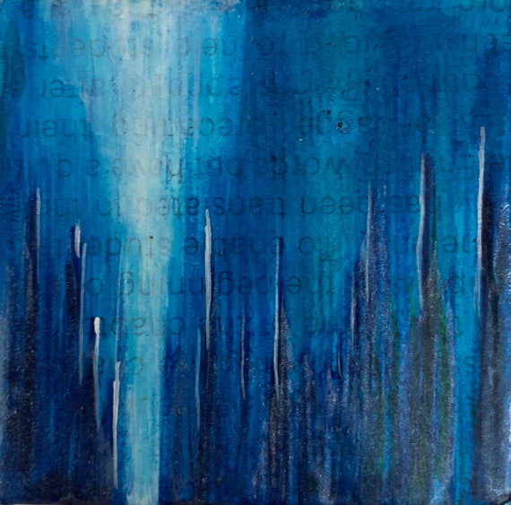 ミニミクストメディア抽象絵画 - Etsy 日本