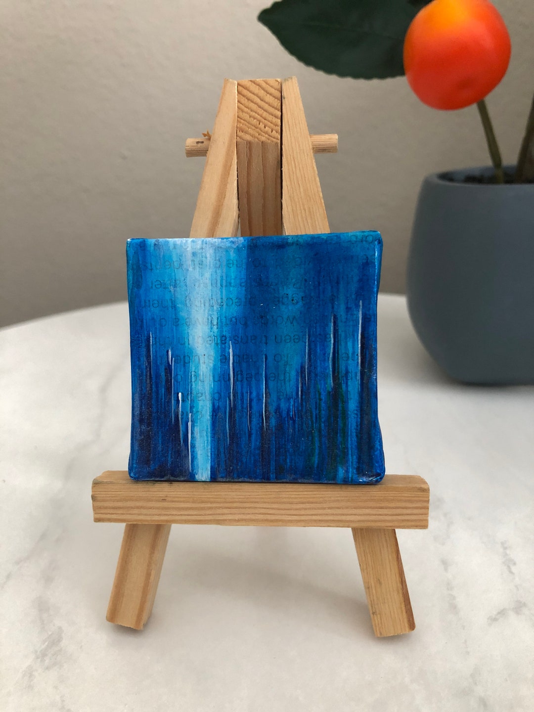 Mini Mixed Media Abstract Painting Etsy