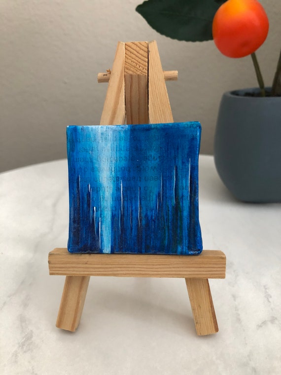 ミニミクストメディア抽象絵画 - Etsy 日本