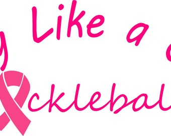 Play Like a Girl Pickleball Breast Cancer Awareness- Decal (we can do custom also, send us an idea!!!)