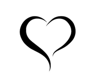 Open Heart Vinyl Decal
