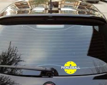 Pickleball with yellow ball- Decal (we can do custom also, send us an idea!!!)