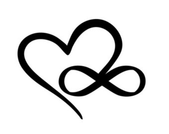 Open Heart & Bow Vinyl Decal