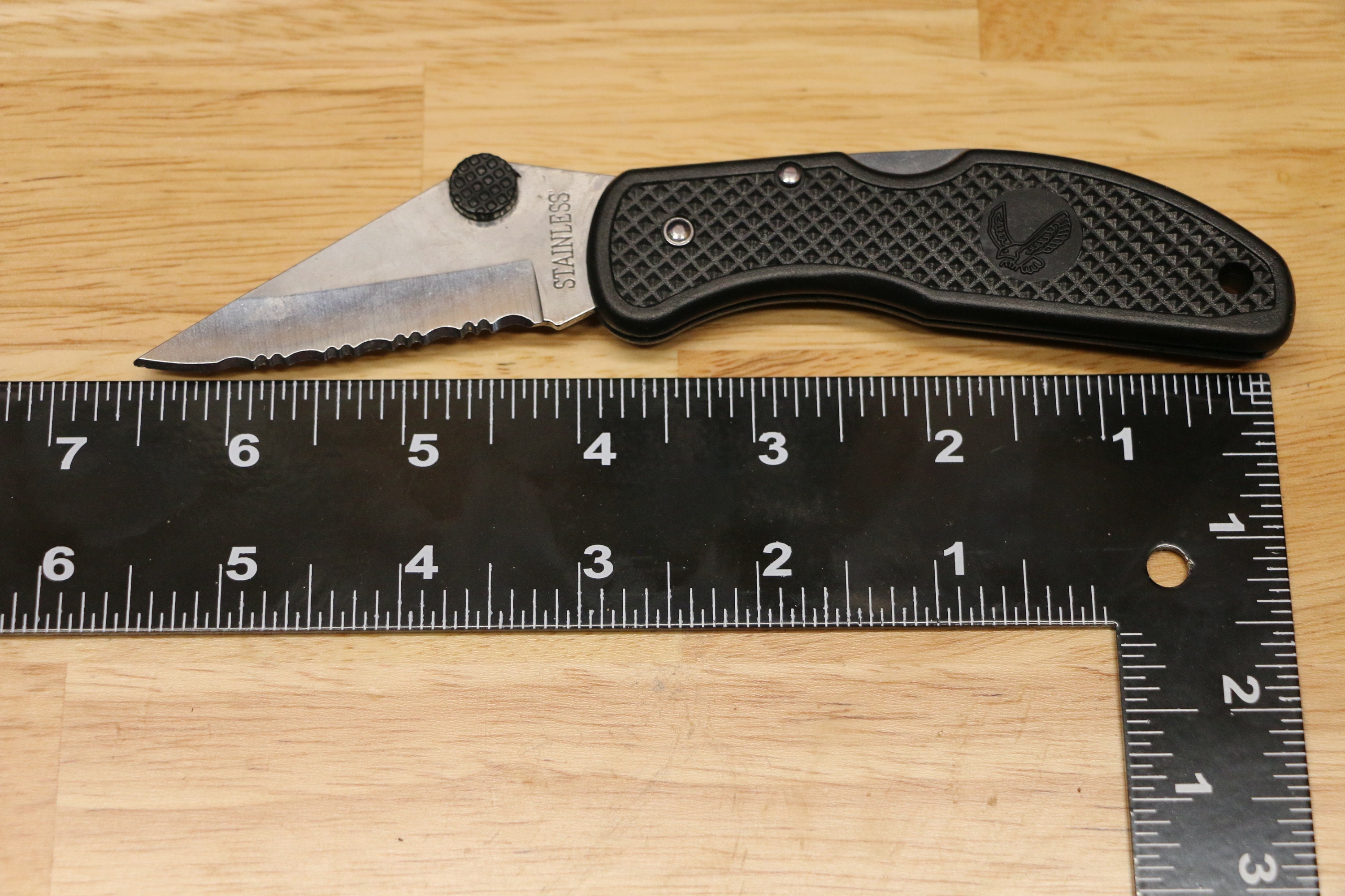 Serrated blade pocket knife preowned Etsy