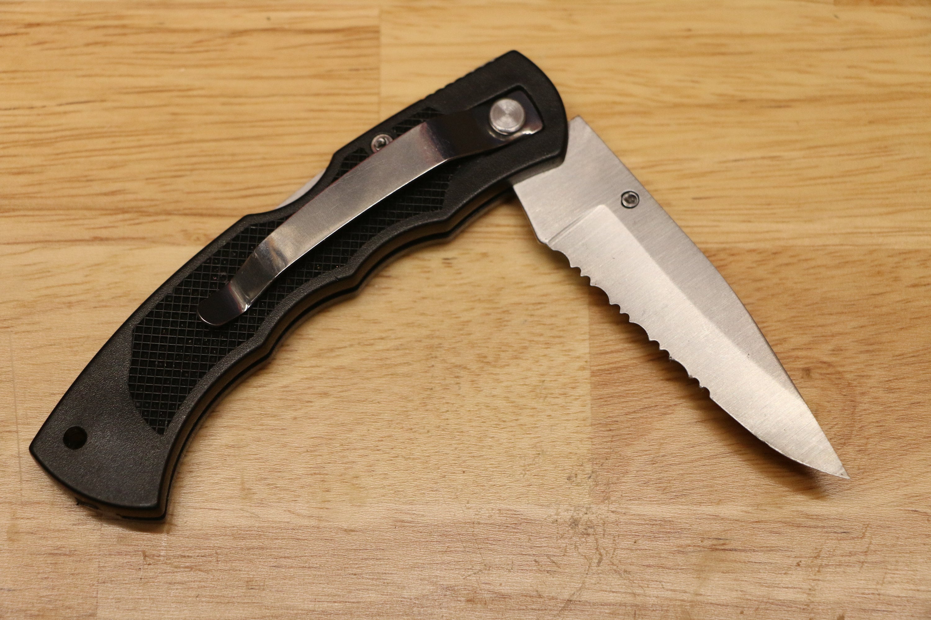 Combination serrated blade pocket knife preowned Etsy