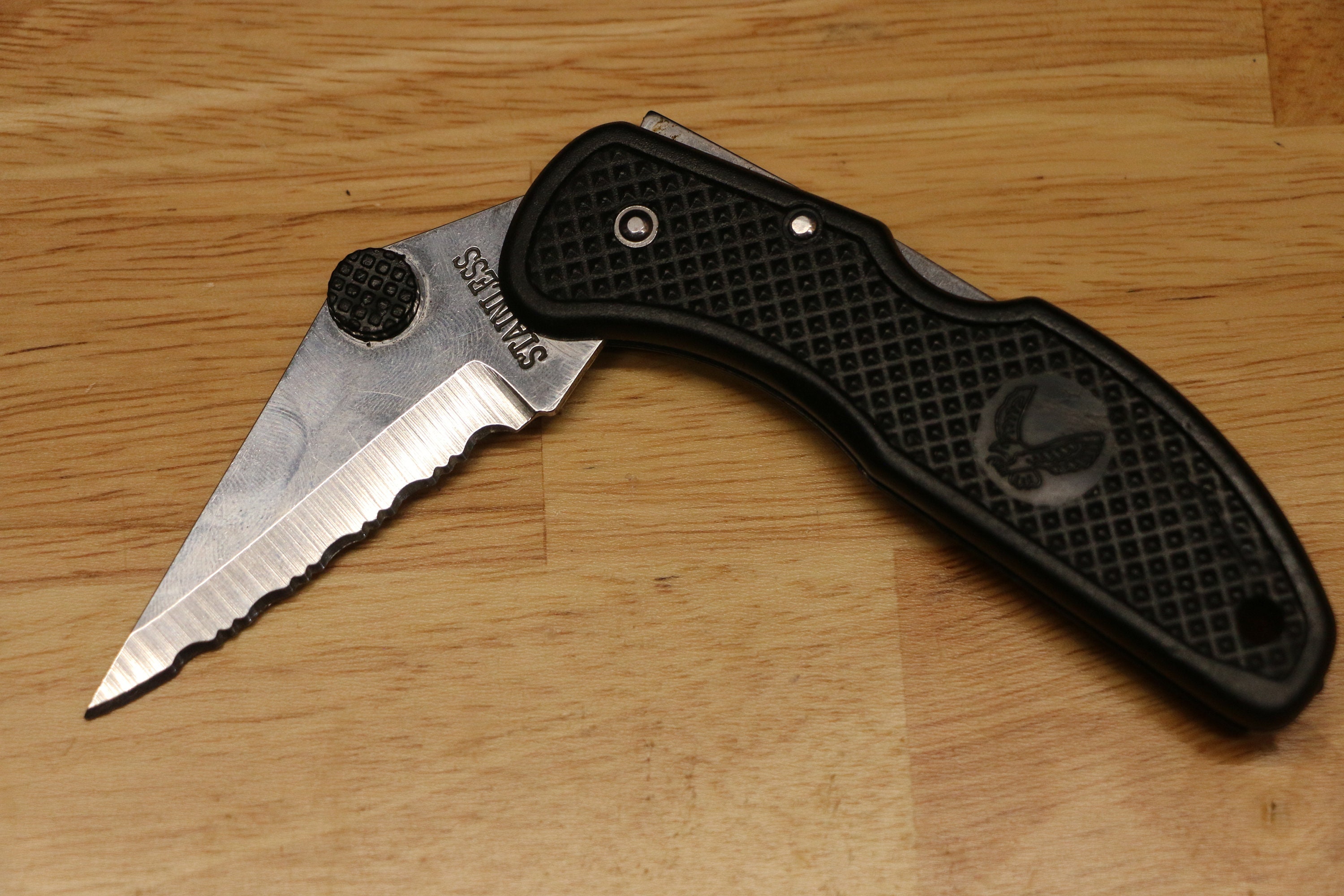 Serrated blade pocket knife preowned Etsy