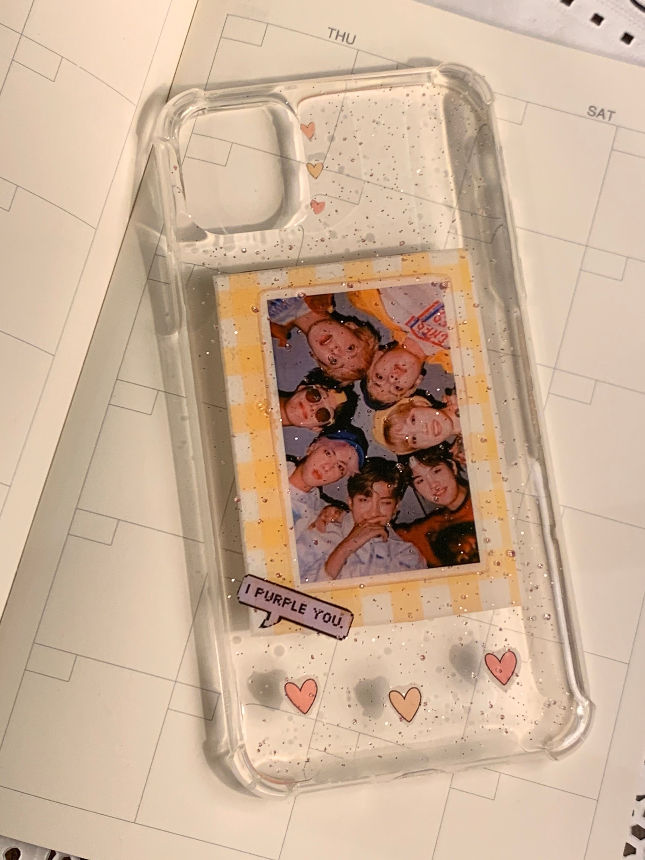 bts resin phone case