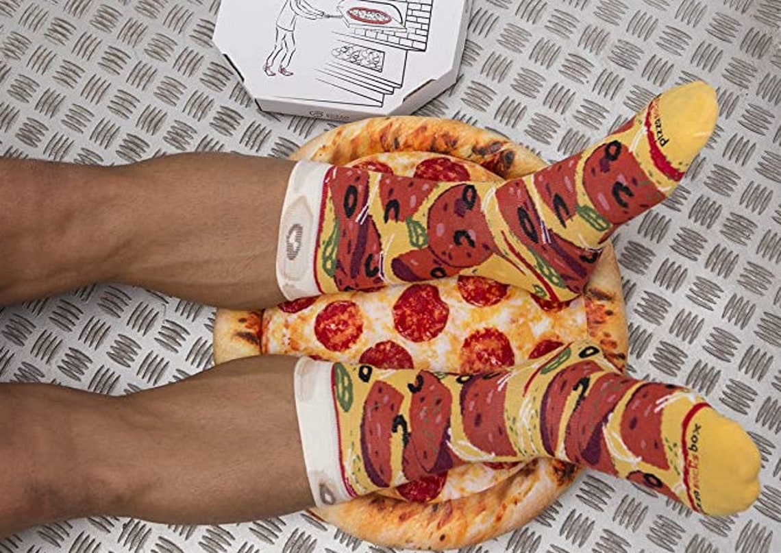 PIZZA SOCKS BOX Pepperoni 4 pairs Cotton Socks Made In Europe Etsy