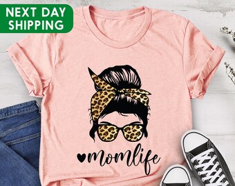 Womens Fashion T-Shirt MOM LIFE IS THE BEST LIFE Letter Printed Short Sleeve Casual Tee by HimTak Womens Fashion T-Shirt MOM LIFE IS THE BEST LIFE Letter Printed Short Sleeve Casual Tee by HimTak