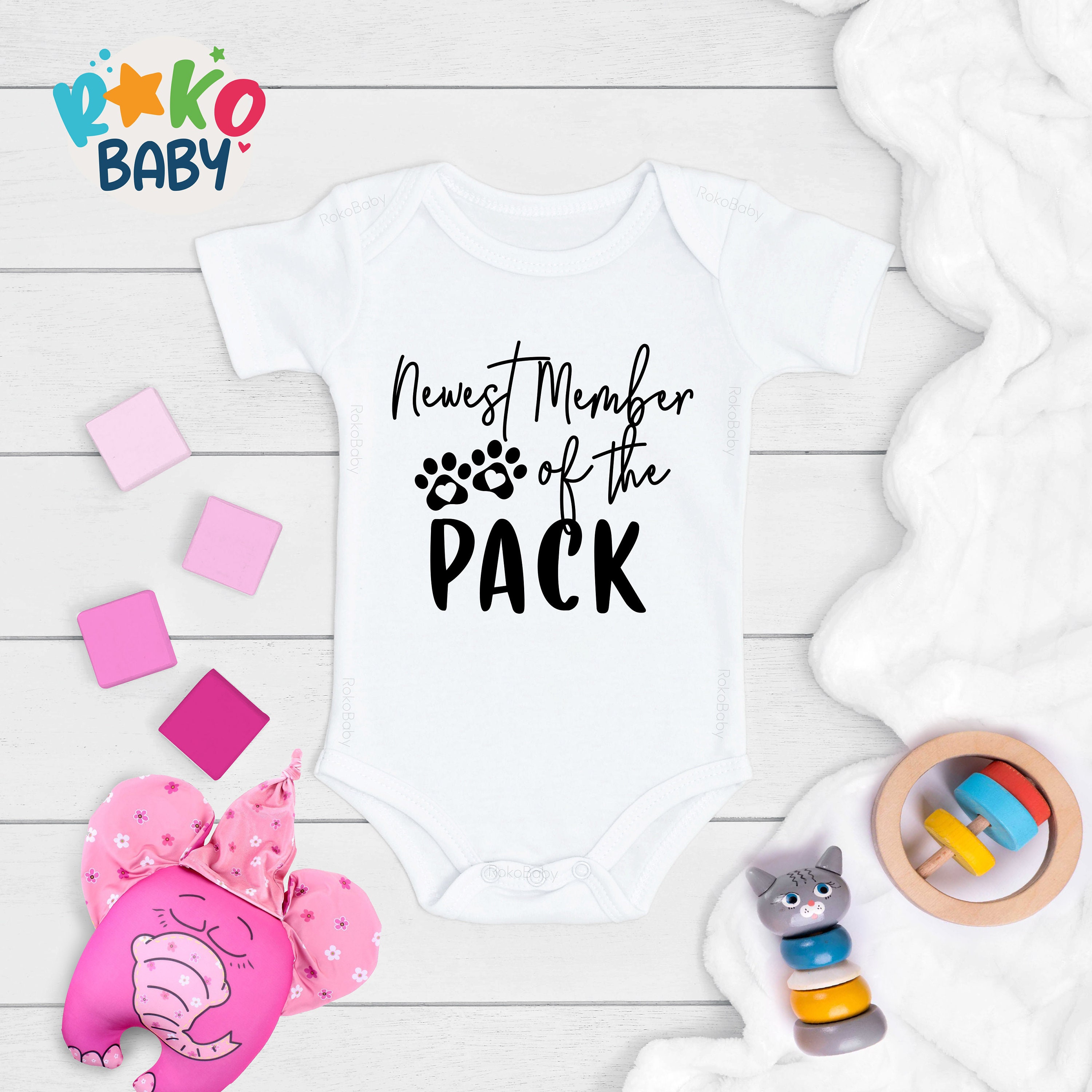 Newest Member Of The Pack Onesie® Announcement Onesie® | Etsy