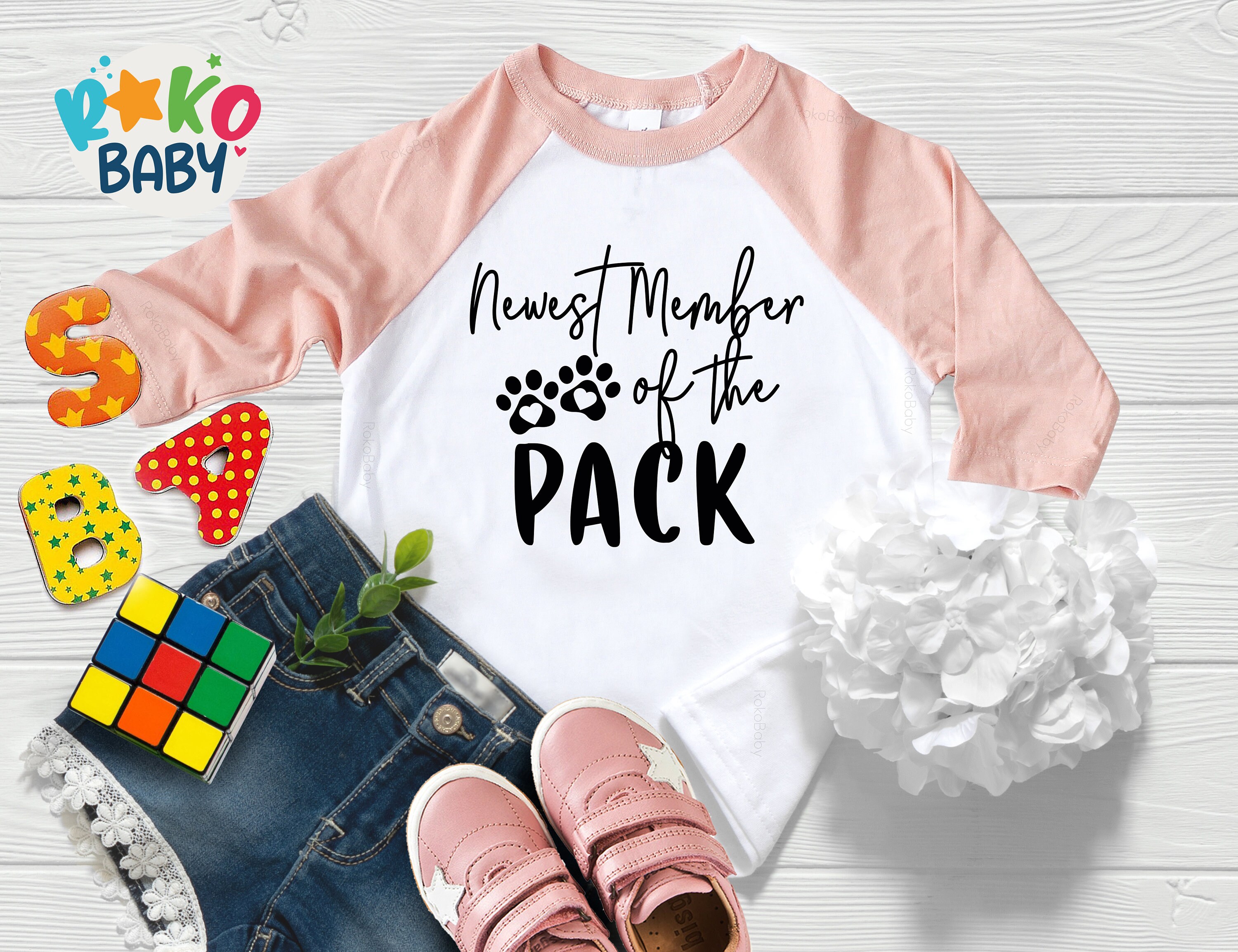 Newest Member Of The Pack Onesie® Announcement Onesie® | Etsy