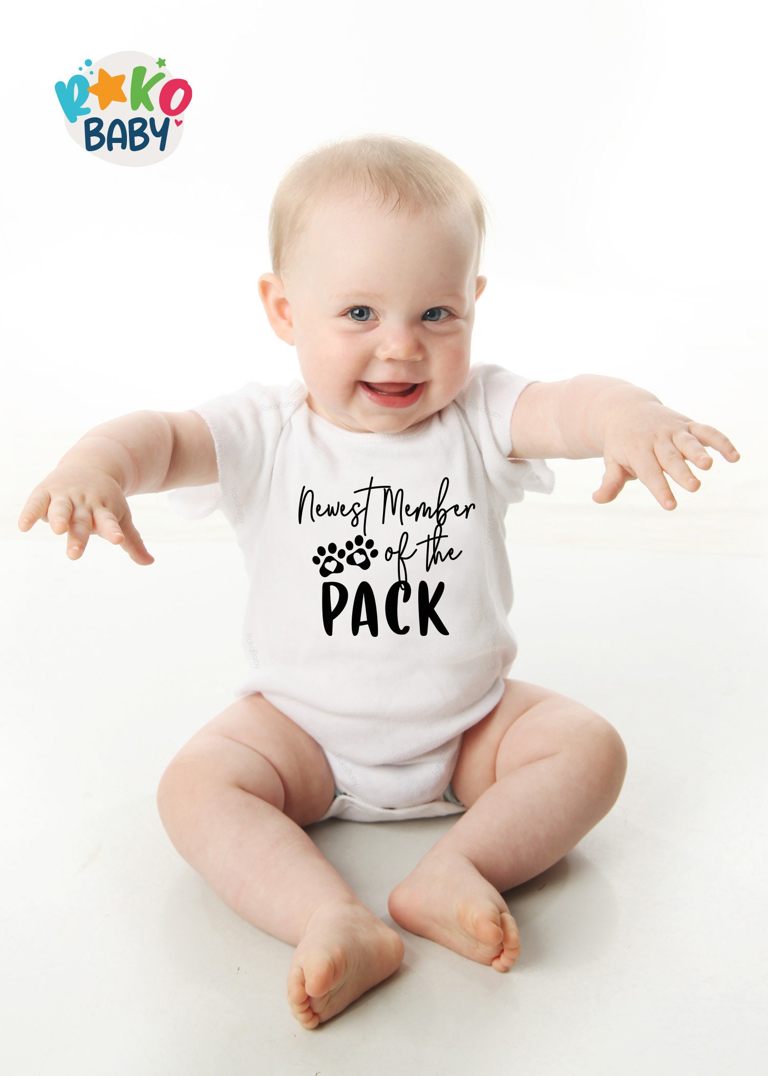 Newest Member Of The Pack Onesie® Announcement Onesie® | Etsy