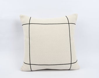 boho pillow ethnic pillow vintage pillow White hemp pillow decorative kilim pillow turkish kilim pillow 16x16 in\u00e7 pillow,sofa pillow