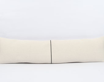 Turkish Kilim Lumbar Pillow Cover, Modern Farmhouse Decor (12x48)