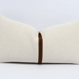 Brown Leather Pillow, 12x24 Turkish Kilim Pillow, Bohemian Kilim Pillow, Authentic Pillow, Thorw Pillow, Couch Accent Pillow, Modern Pillow