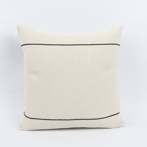 Decorative Turkish Kilim Pillow, 24x24 Sham Cover, Throw Pillow, Cotton Pillow, Modern Pillow, Couch Accent Pillow, Striped Pilllow