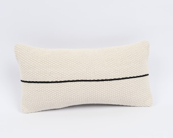 Kilim Pillow, 8x16 Kilim Pillow, Turkish Kilim Pillow, Handwoven Sriped Pillow, Decorative Pillow, Throw Pillow, Home Decor Pillow, Beeding