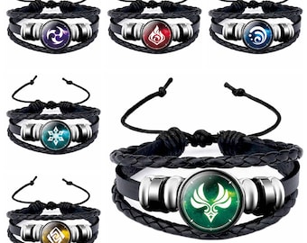Genshin Impact Vision Bracelets Genshin Element Bracelets Glow In the Dark Electro Hydro Geo Pyro Anemo Cryo Dendro | Fast Shipping from US
