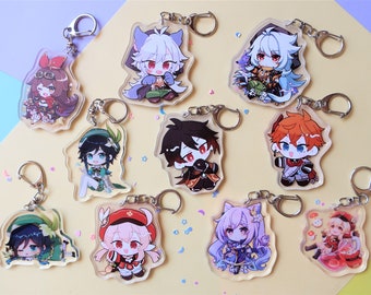 FREE Fast Shipping GENSHIN Impact Keychain Charm Venti Zhongli Childe Razor Diluc Klee Keqing Paimon Fast Shipping in US