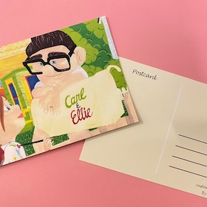 Postcard Carl and Ellie - New Home - Disney  inspired - Postcards / Art Prints - UP