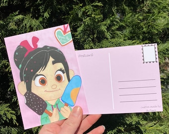Postcard Vanellope ice cream Disney inspired - Postcards / Art Prints - Wreck it Ralph