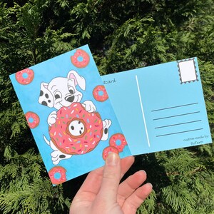 Cartão postal donut dálmata da sorte inspirado na Disney - Cartões postais / Impressões artísticas - 101 Dálmatas