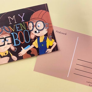 Postcard Carl and Ellie young child Disney  inspired - Postcards / Art Prints - UP