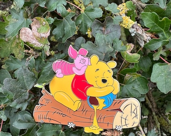 Pooh and Piglet sleeping on a tree Limited Edition 50 - enamel pin - label pin - Disney inspired pin - Winnie the Pooh