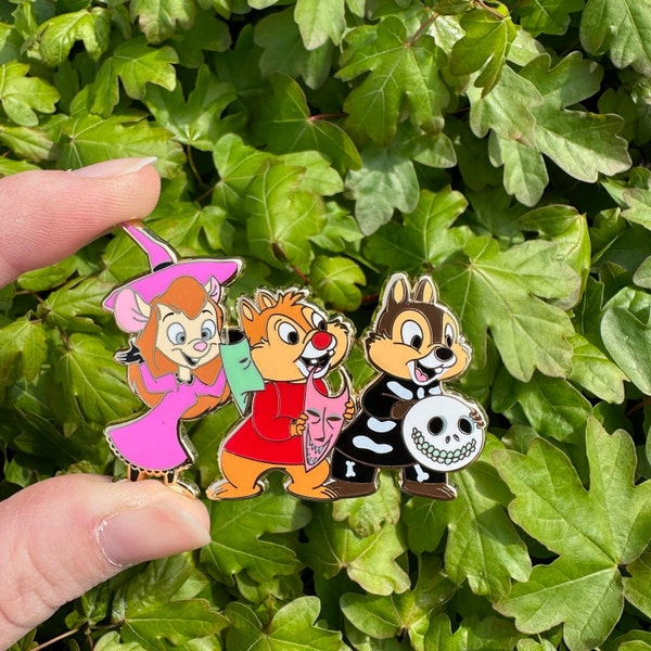 Chip and Dale dressed as NBC Limited Edition 50 - enamel pin - label pin - Disney inspired pin - Disney Nightmare Before Christmas