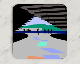 Coaster, The V & A, Dundee, Scotland, Digital Art Print, Original Artwork, Unique Design