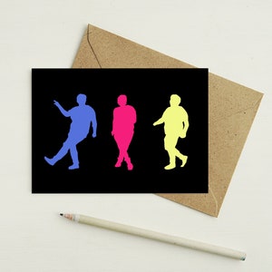 Grußkarte, innen unbedruckt, The Slosh Dance, Digital Art Print, Karte Für Sie Oder Ihn, Abstrakte Illustration, Original Kunstwerk, A6 Größe